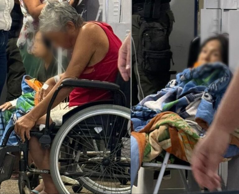 DESCASO: Casal de idosos é deixado em cadeiras no corredor do Hospital João Paulo II em Rondônia
