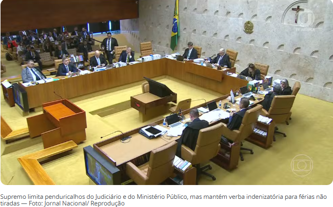 Penduricalhos: juízes pedem ao STF mais prazo para aplicar novas regras de pagamentos fora do teto 1 Penduricalhos: juízes pedem ao STF mais prazo para aplicar novas regras de pagamentos fora do teto