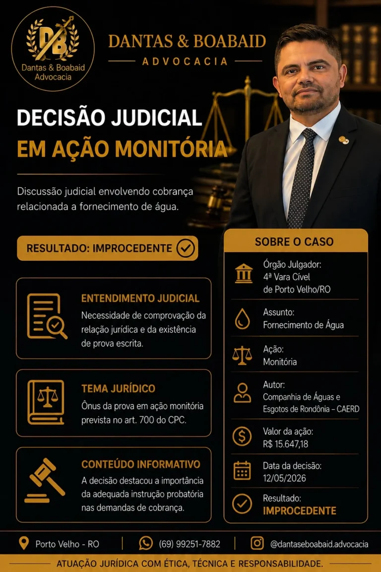 Dantas & Boabaid Advocacia garante vitória em ação monitória movida pela CAERD